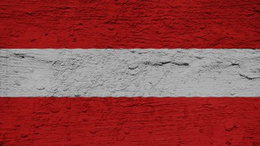 Duvar dokusunda Avusturya Bayrağı