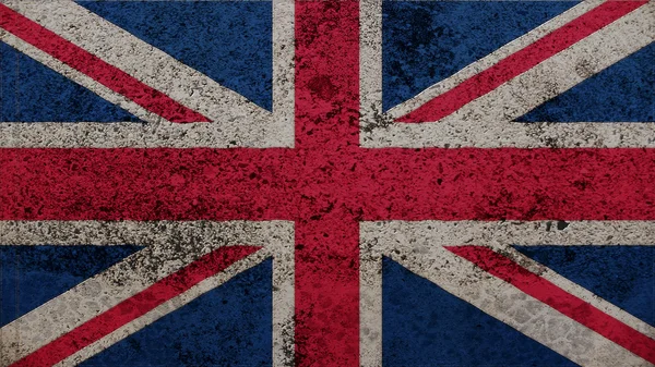 United Kingdom Flag on the old wall texture — Stock Photo, Image