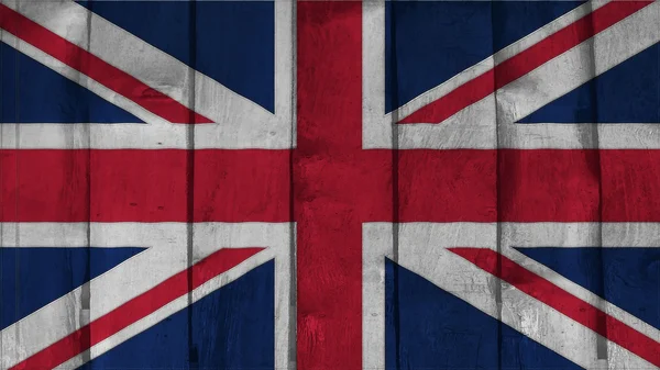 United Kingdom Flag on the wood texture — Stock Photo, Image
