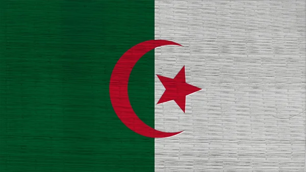 Bandeira da Argélia Esteiras japonesas textura — Fotografia de Stock