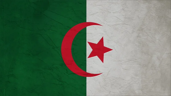 Argélia bandeira corrugado textura — Fotografia de Stock