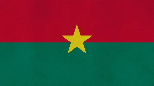 Burkina Faso bandiera texture con cucitura — Foto Stock