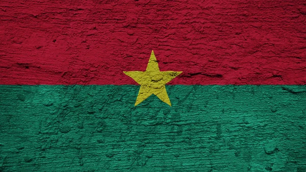 Duvar dokusunda Burkina Faso Bayrağı — Stok fotoğraf