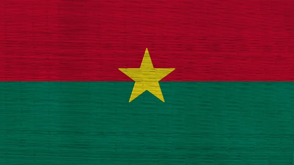 Burkina Faso Flag Japanese mats texture — Stock Photo, Image