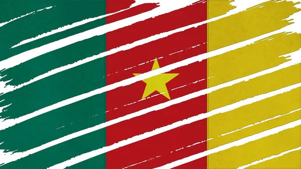 Camerun Bandiera texture tinta — Foto Stock