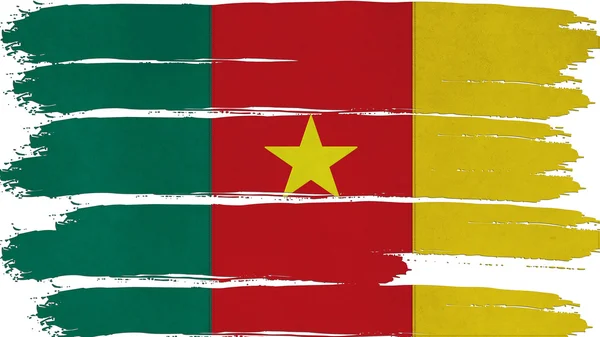 Camerun Bandiera tinta trama orizzontale — Foto Stock