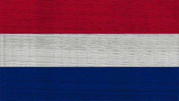 Nederlandse vlag Japanse matten textuur — Stockfoto