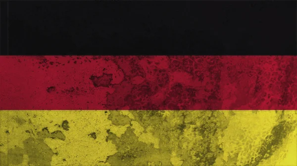 Germany flag old texture with seam — Stockfoto