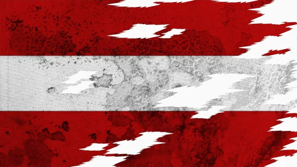 Österrike flagga sönderslitna konsistens — Stockfoto