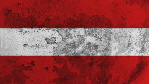 Österrike flagga gammal textur med söm — Stockfoto