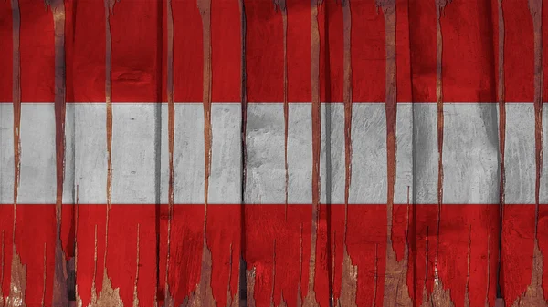 Avusturya Bayrağı ahşap doku üzerinde dikey renkli — Stok fotoğraf