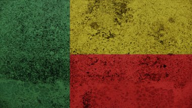 Benin Bayrak eski duvar dokusu