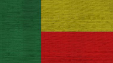 Benin Bayrak Japon paspaslar doku