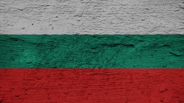 Duvar dokusunda Bulgaristan Bayrağı