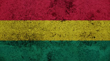 Eski duvar dokusunda Bolivya Bayrağı