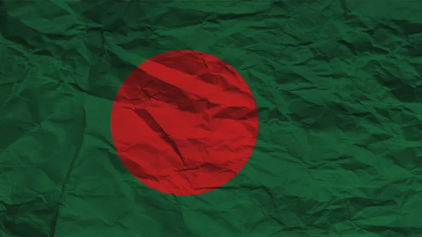 Bangladesh flagga papper textur med söm — Stockfoto