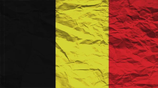 Βέλγιο σημαία χαρτί υφή με ραφή — Φωτογραφία Αρχείου