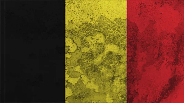 Βέλγιο σημαία παλιά υφή με ραφή — Φωτογραφία Αρχείου