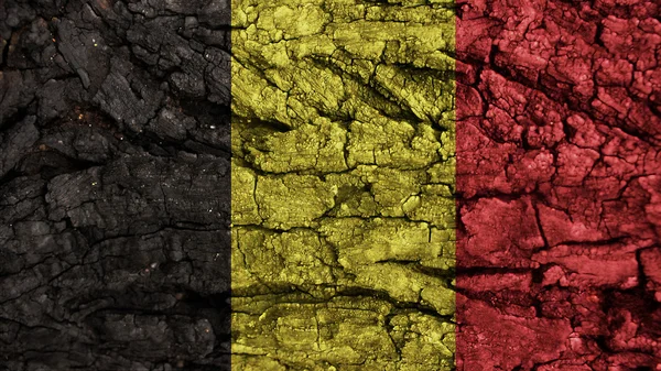 Belgium zászlóval durva textúra — Stock Fotó