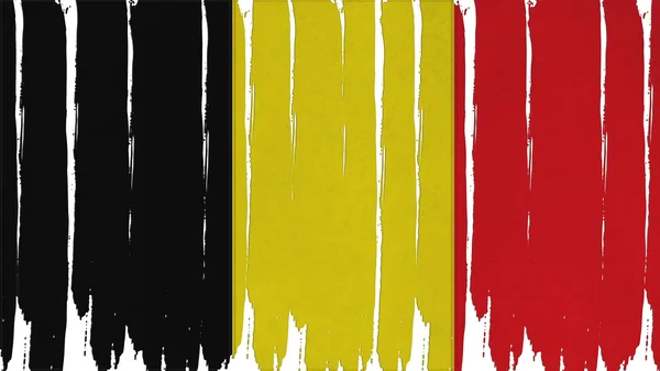 Bandera de Bélgica textura vertical teñida — Foto de Stock