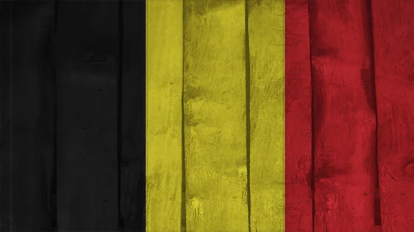 Βελγική σημαία στην υφή του ξύλου — Φωτογραφία Αρχείου