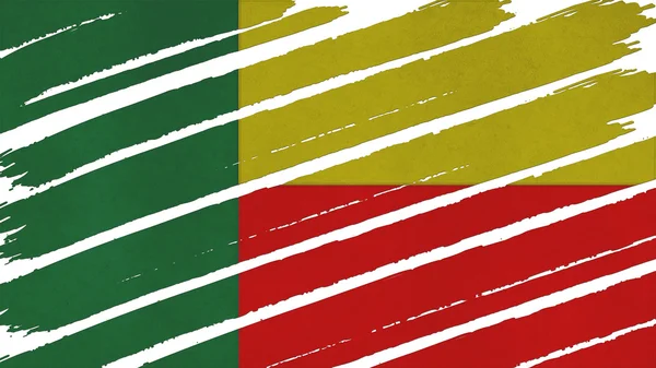 Benin flagga tonad konsistens — Stockfoto