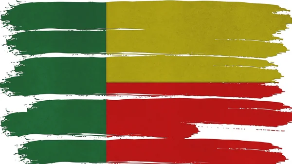 Bandiera Benin tinta trama orizzontale — Foto Stock
