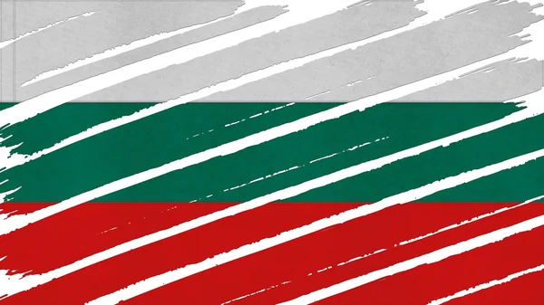 Bulgaria Bandera textura teñida — Foto de Stock