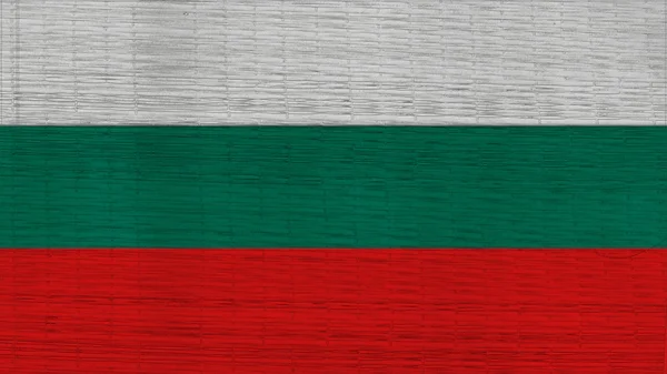 Bulgarische Flagge japanische Matten Textur — Stockfoto