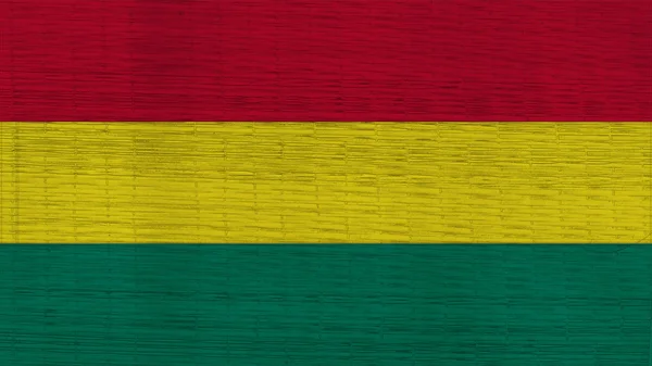 Bolivien flagge japanische matten textur — Stockfoto