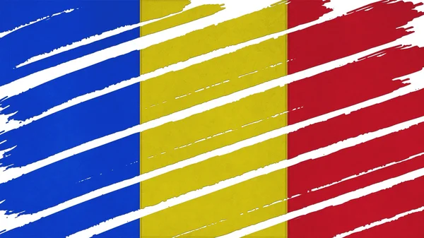 Chad Flag színezett textúra — Stock Fotó