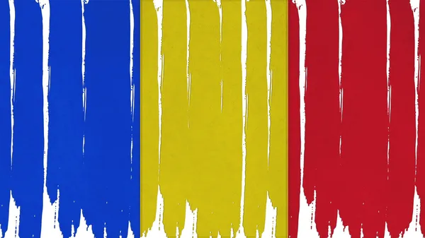 Chad Flag színezett függőleges textúra — Stock Fotó