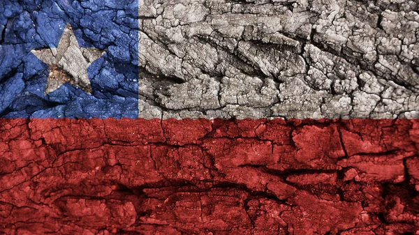 Chile Bandeira textura áspera — Fotografia de Stock