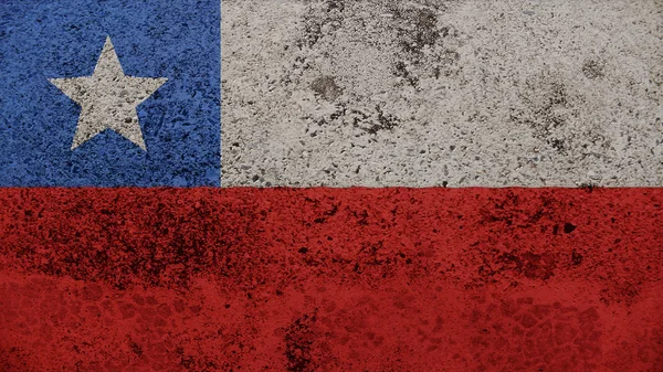 Chile Bandeira na textura da parede antiga — Fotografia de Stock