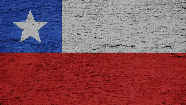 Chile Bandeira na textura da parede — Fotografia de Stock