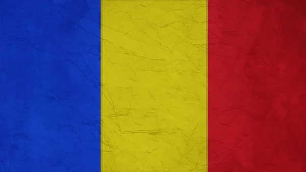 Tsjaad vlag crêpepapier textuur — Stockfoto