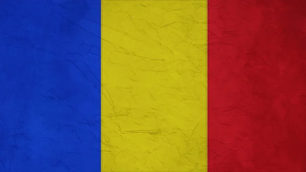 Chad Flag Krepp papír textúra — Stock Fotó