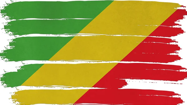 Repubblica del Congo Bandiera sulla consistenza del legno — Foto Stock