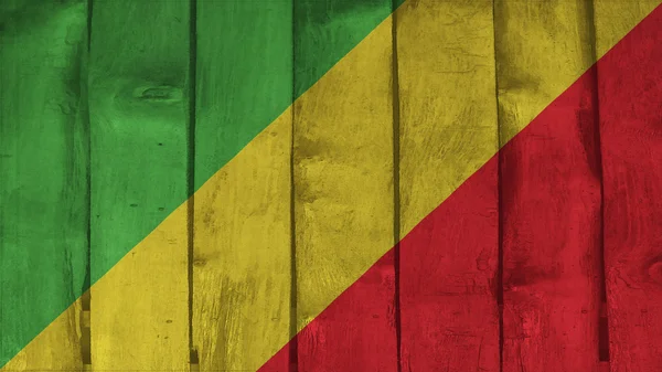 Republik des Kongo Farbe auf die Holzstruktur — Stockfoto