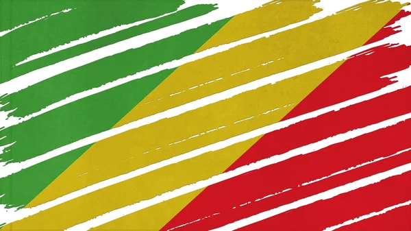 Republik der Kongo-Flagge gefärbte Textur — Stockfoto
