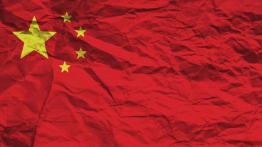 China flag paper texture with seam
