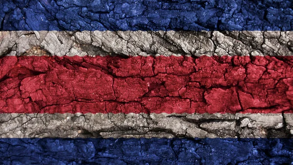 Costa Rica Bandeira textura áspera — Fotografia de Stock