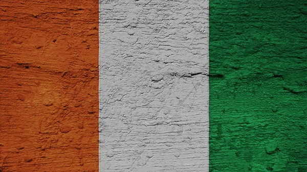 Cote d'Ivoire vlag schilderij textuur — Stockfoto