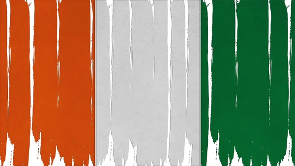 Cote d 'Ivoire Flagge getönte Textur — Stockfoto