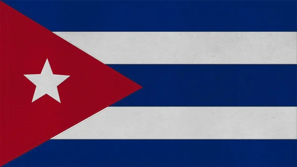 Textura bandera de Cuba con costura — Foto de Stock