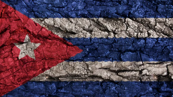 Cuba Bandeira textura áspera — Fotografia de Stock