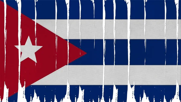 Cuba Bandiera tinta texture verticale — Foto Stock
