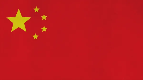 China Flagge Textur mit Naht — Stockfoto