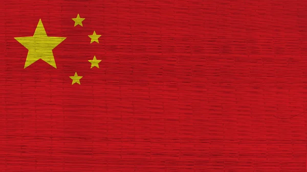 China vlag Japanse matten textuur — Stockfoto