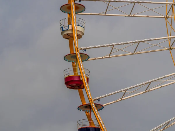 Big Ferris Wheel Detail Retro Look Ferris Wheel Amusement Park — Stock Photo, Image